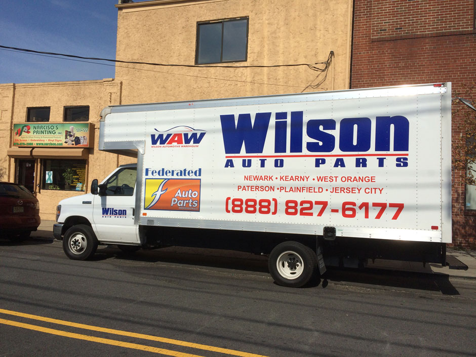 Wilson Auto Parts Vehicle Lettering