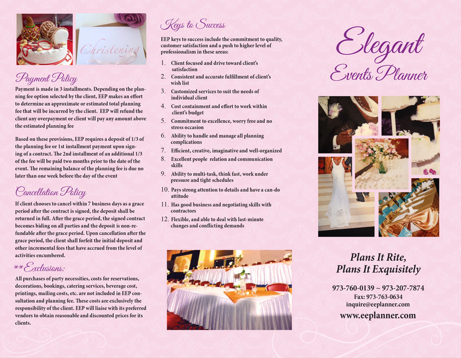 Elegant Event Planner Brochure